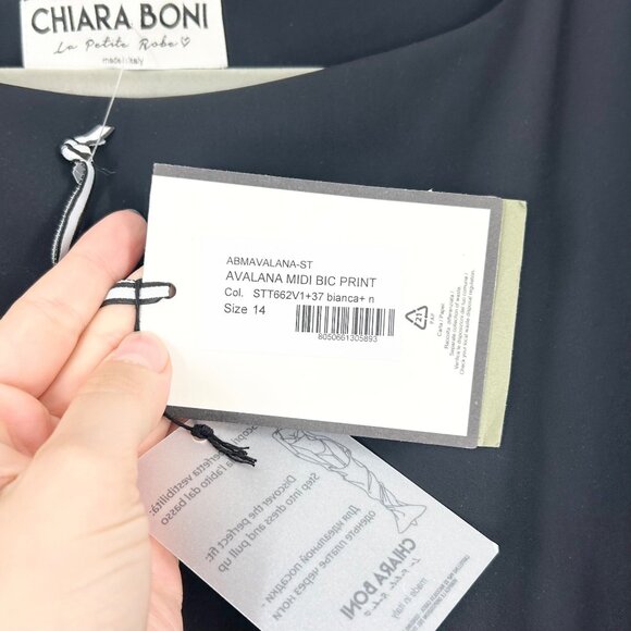 NWT Chiara Boni La Petite Robe Avalana Floral Fit & Flare Dress in Bianca Print - Picture 10 of 14